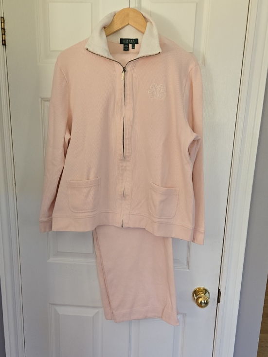 Ralph Lauren Pants - Ralph Lauren Light Pink Track Set - Zip Jacket & Joggers
